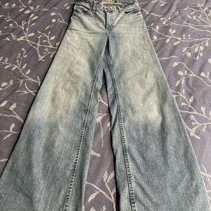 Stylish Light Blue Flare Jeans